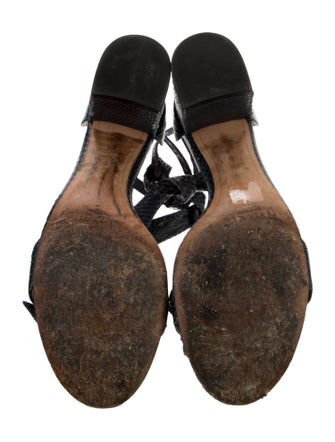 Alexandre Birman Leather Animal Print Sandals