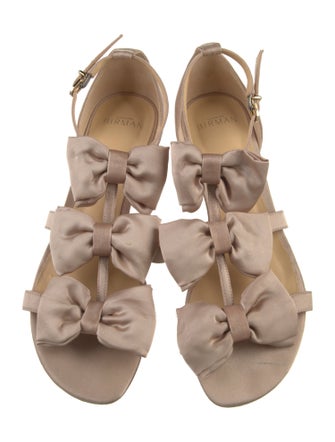 Alexandre Birman Satin Bow Accents Slingback Sandals