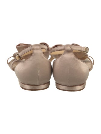 Alexandre Birman Satin Bow Accents Slingback Sandals