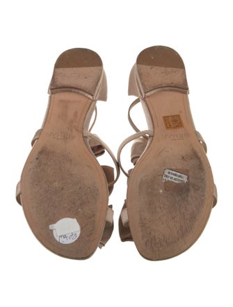 Alexandre Birman Satin Bow Accents Slingback Sandals