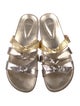 Alexandre Birman Embossed Leather Animal Print Slides