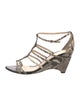 Alexandre Birman Snakeskin Animal Print Gladiator Sandals