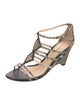 Alexandre Birman Snakeskin Animal Print Gladiator Sandals