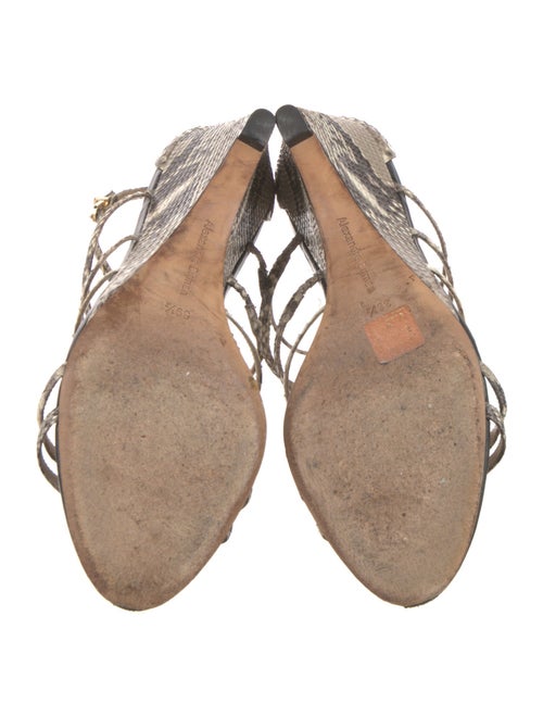 Alexandre Birman Snakeskin Animal Print Gladiator Sandals