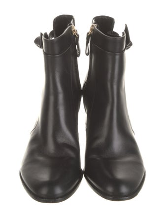 Alexandre Birman Leather Bow Accents Boots