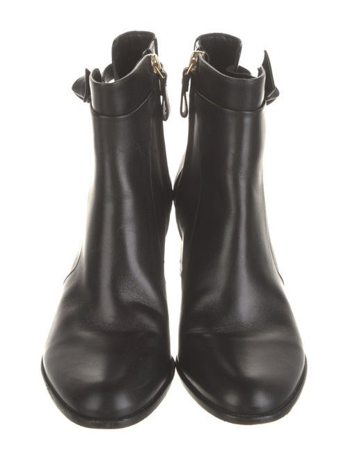 Alexandre Birman Leather Bow Accents Boots