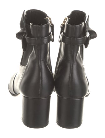 Alexandre Birman Leather Bow Accents Boots