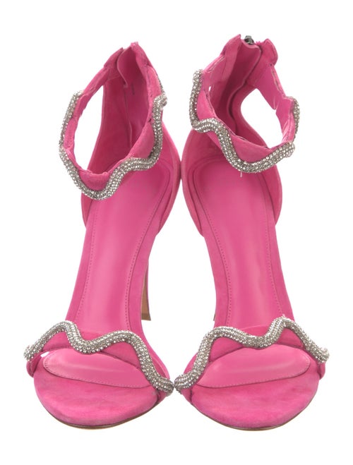 Alexandre Birman Suede Animal Print Sandals