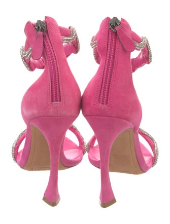 Alexandre Birman Suede Animal Print Sandals