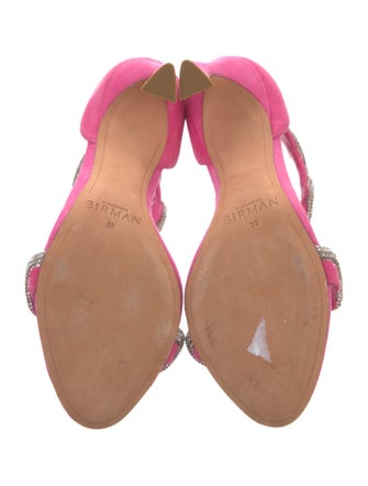 Alexandre Birman Suede Animal Print Sandals