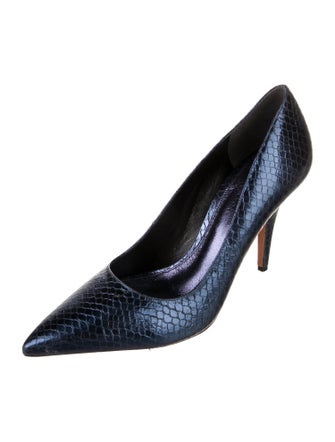 Alexandre Birman Embossed Leather Pumps