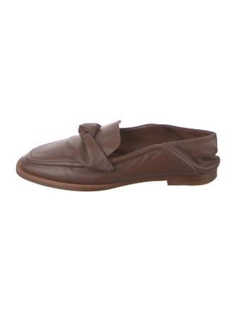 Alexandre Birman Leather Bow Accents Loafers