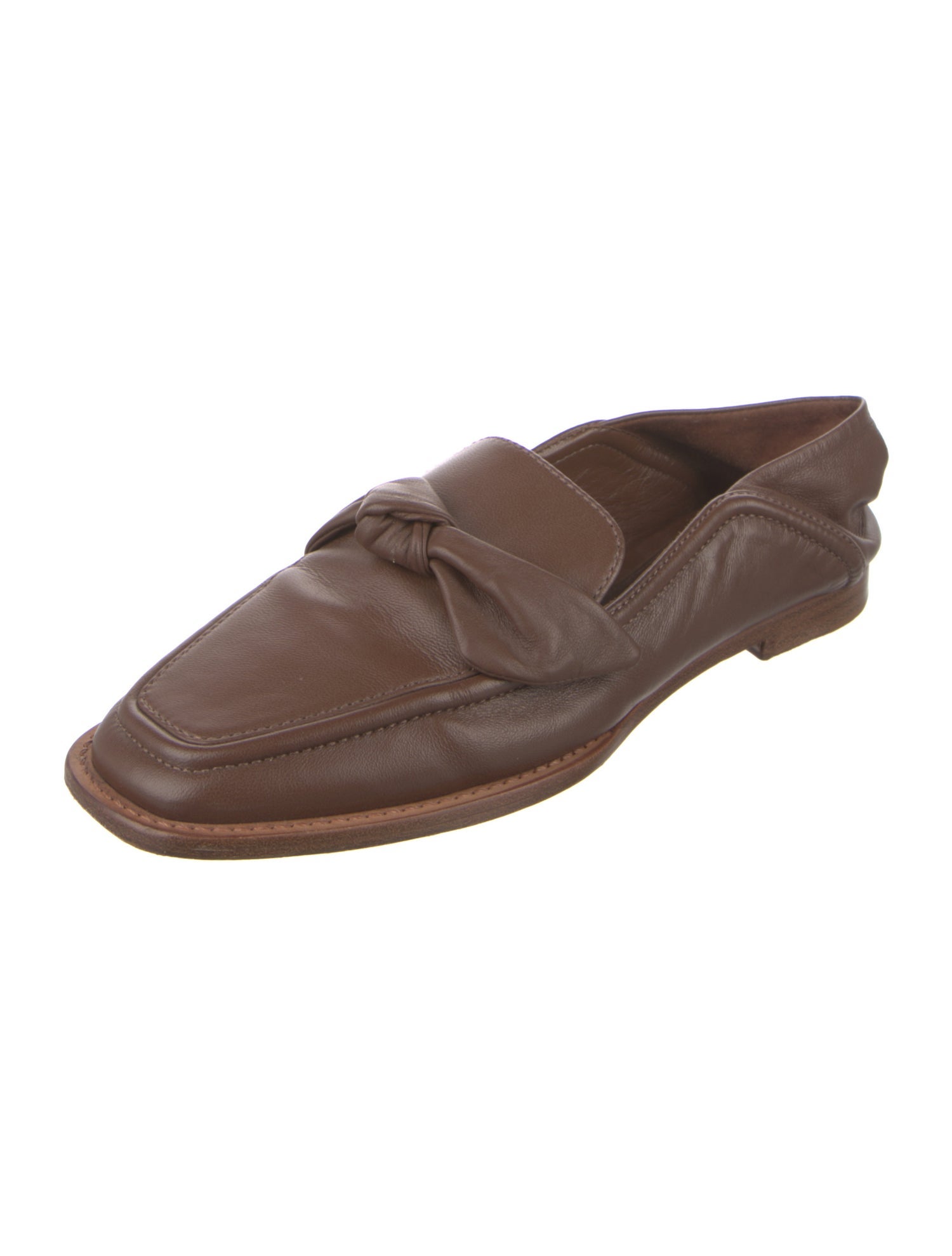 Alexandre Birman Leather Bow Accents Loafers