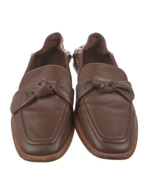 Alexandre Birman Leather Bow Accents Loafers