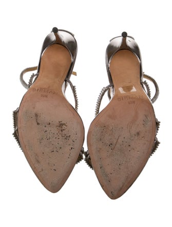 Alexandre Birman Leather Crystal Embellishments Sandals