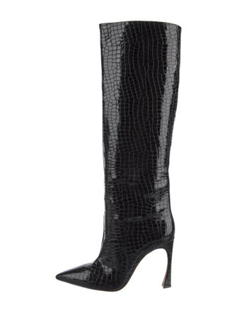 Alexandre Birman Embossed Leather Boots