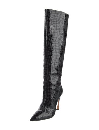 Alexandre Birman Embossed Leather Boots