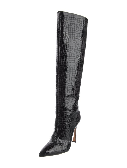Alexandre Birman Embossed Leather Boots
