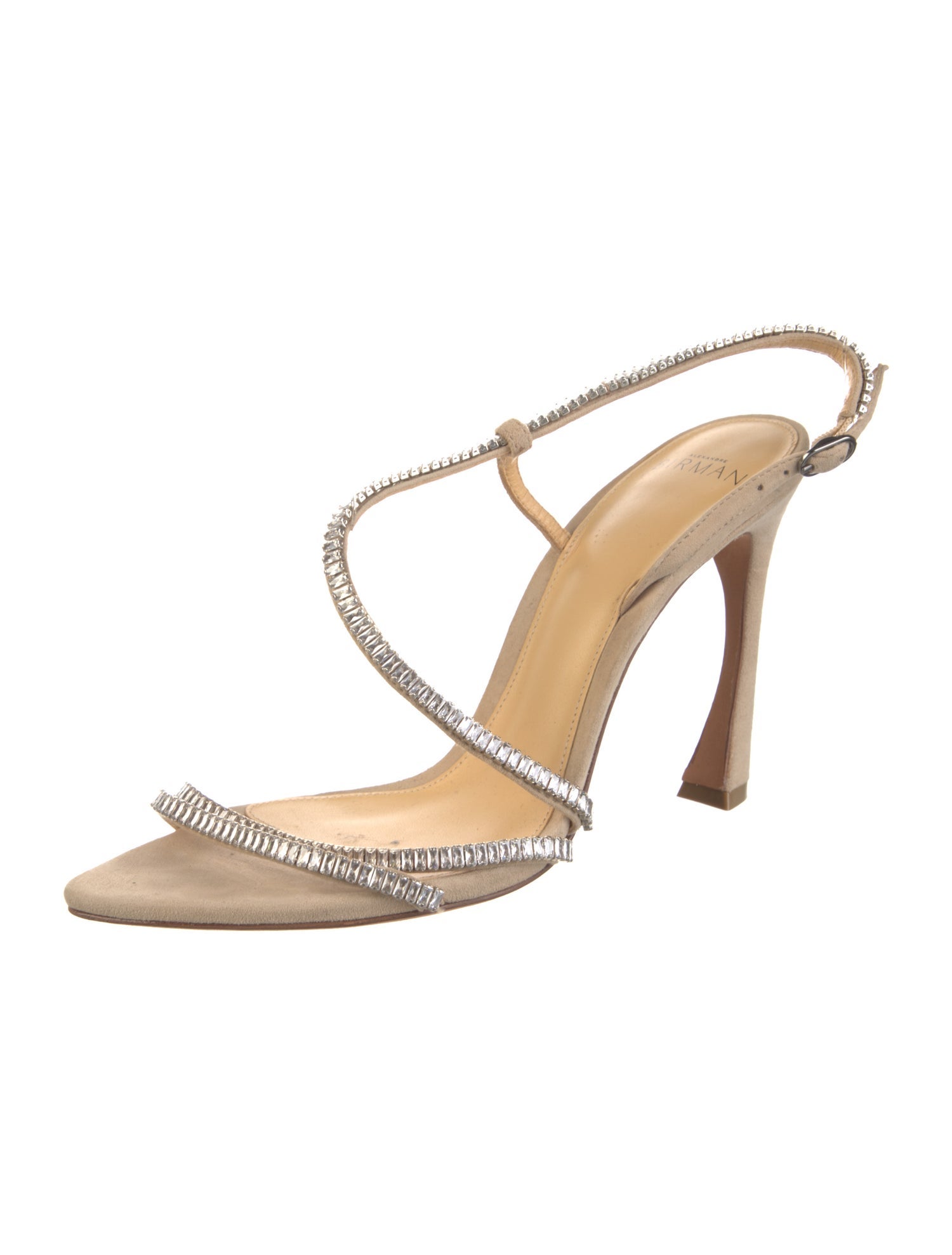 Alexandre Birman Suede Animal Print Slingback Sandals