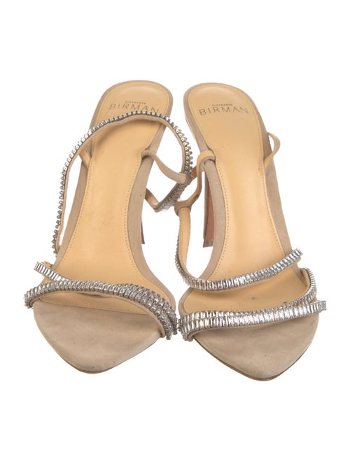 Alexandre Birman Suede Animal Print Slingback Sandals