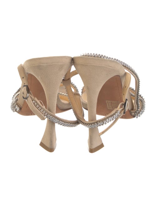 Alexandre Birman Suede Animal Print Slingback Sandals