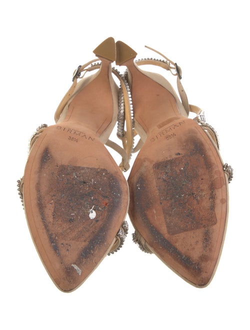 Alexandre Birman Suede Animal Print Slingback Sandals