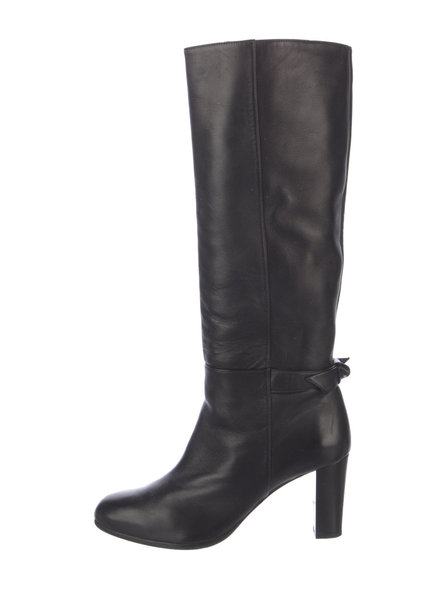 Alexandre Birman Leather Bow Accents Boots