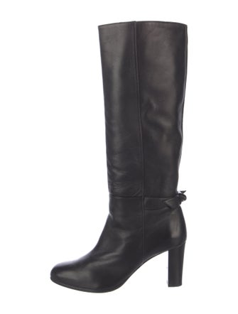 Alexandre Birman Leather Bow Accents Boots