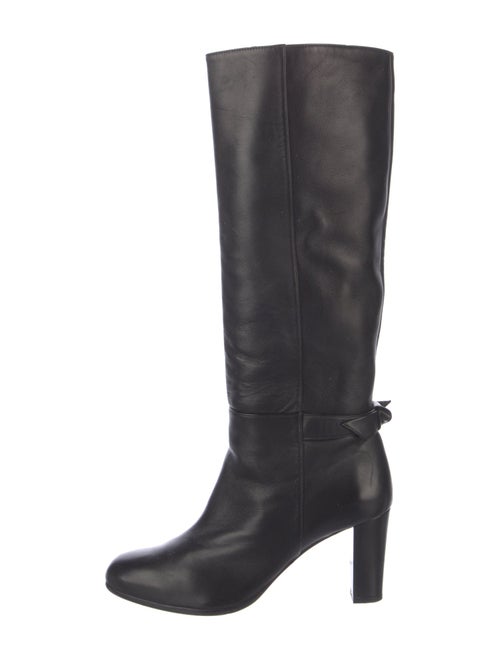 Alexandre Birman Leather Bow Accents Boots
