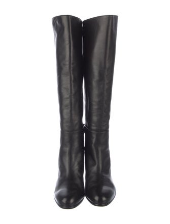 Alexandre Birman Leather Bow Accents Boots