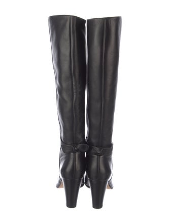 Alexandre Birman Leather Bow Accents Boots