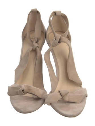 Alexandre Birman Suede Bow Accents Sandals