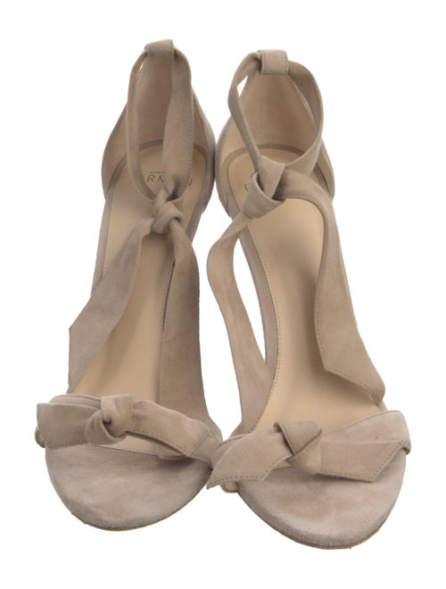Alexandre Birman Suede Bow Accents Sandals