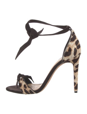 Alexandre Birman Ponyhair Animal Print Sandals