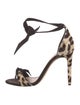 Alexandre Birman Ponyhair Animal Print Sandals