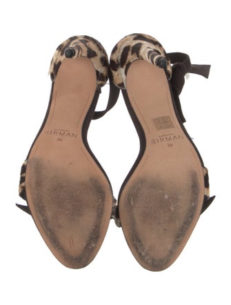 Alexandre Birman Ponyhair Animal Print Sandals