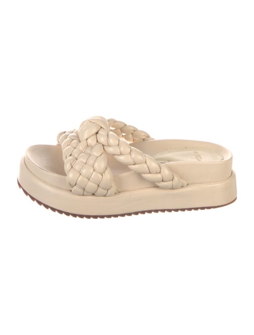 Alexandre Birman Leather Braided Accents Slides