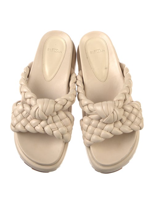Alexandre Birman Leather Braided Accents Slides