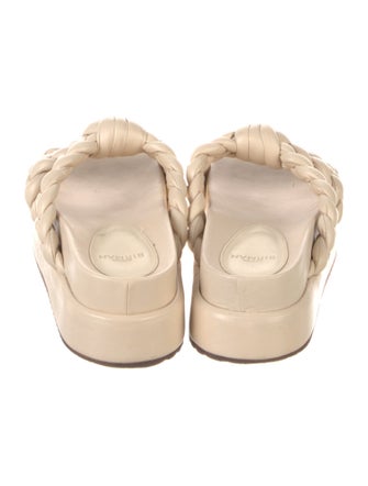Alexandre Birman Leather Braided Accents Slides