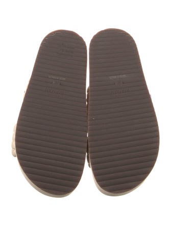 Alexandre Birman Leather Braided Accents Slides