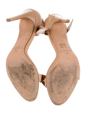 Alexandre Birman Leather Bow Accents T-Strap Pumps