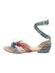 Alexandre Birman Raffia Striped Sandals