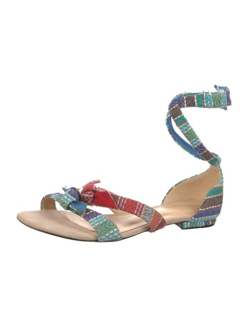 Alexandre Birman Raffia Striped Sandals