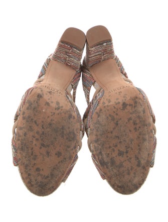 Alexandre Birman Canvas Striped Slides