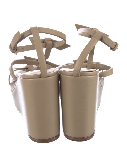 Alexandre Birman Leather Bow Accents T-Strap Sandals