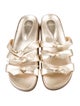 Alexandre Birman Leather Bow Accents Slides