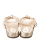 Alexandre Birman Leather Bow Accents Slides