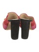 Alexandre Birman Suede Colorblock Pattern Slides