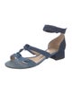 Alexandre Birman Denim Slingback Sandals