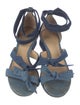 Alexandre Birman Denim Slingback Sandals